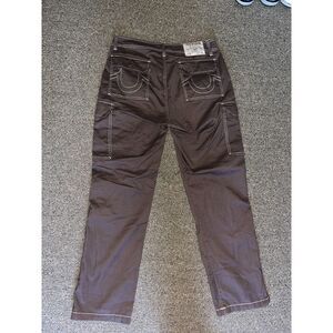 True Religion Brown Cargo Pants Size 32